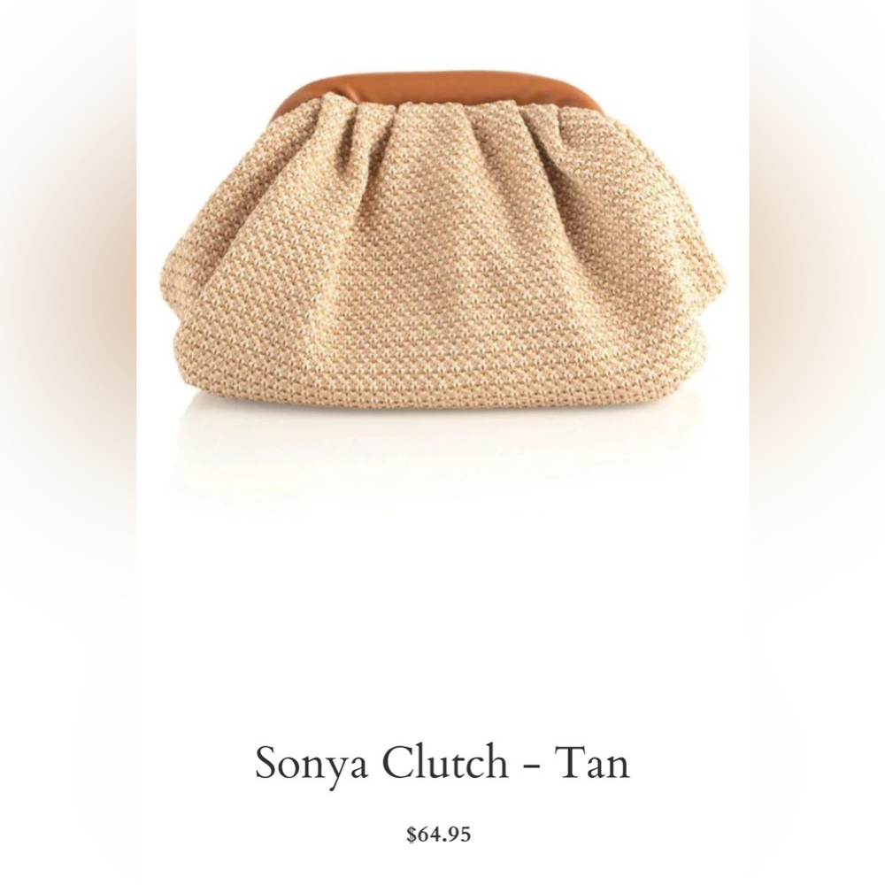 Shiraleah Tan Basic Beachy Handheld Sonya Clutch NWT Retail $65